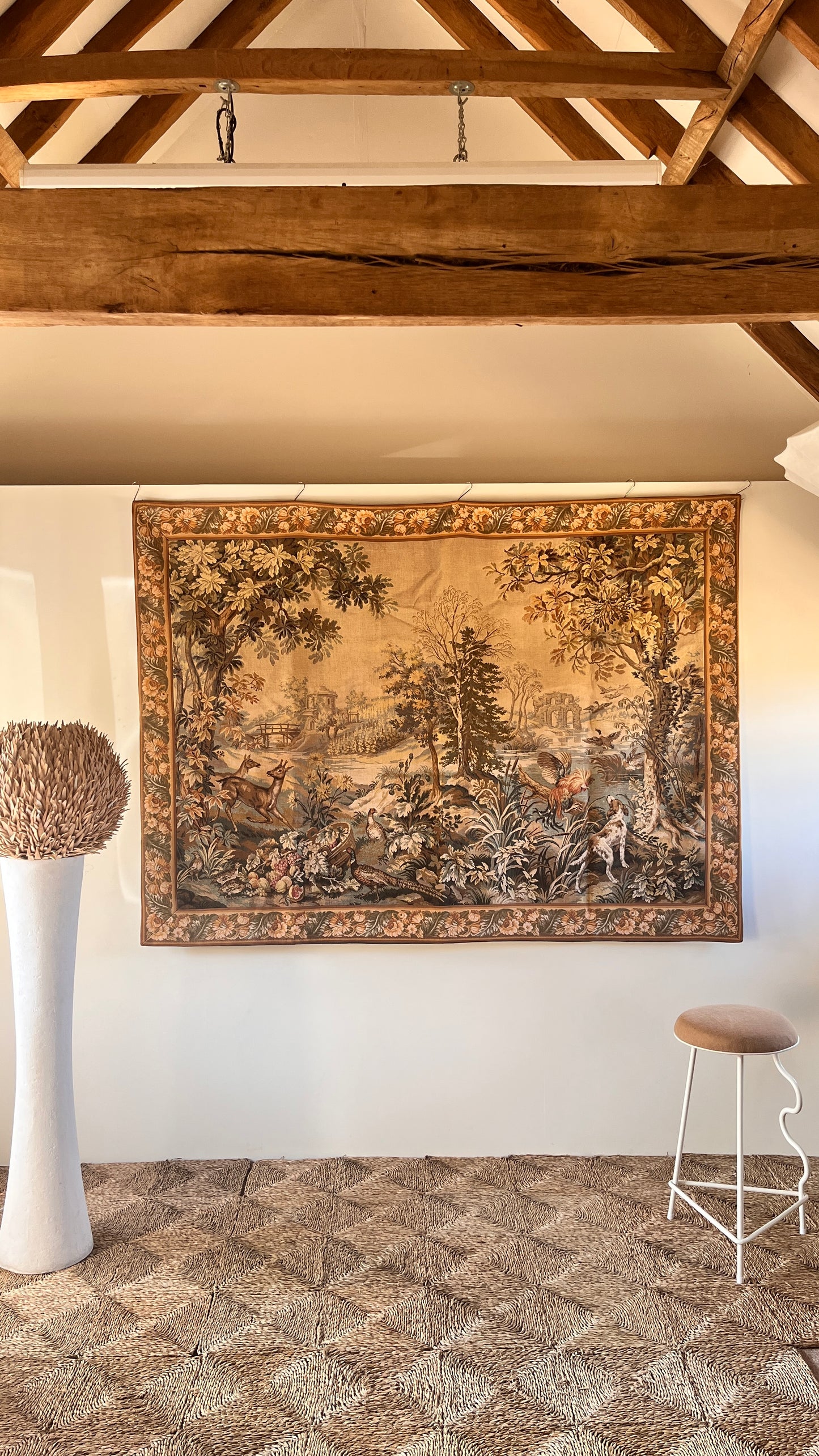 Large Vintage French Tapestry, Paris C 1960.