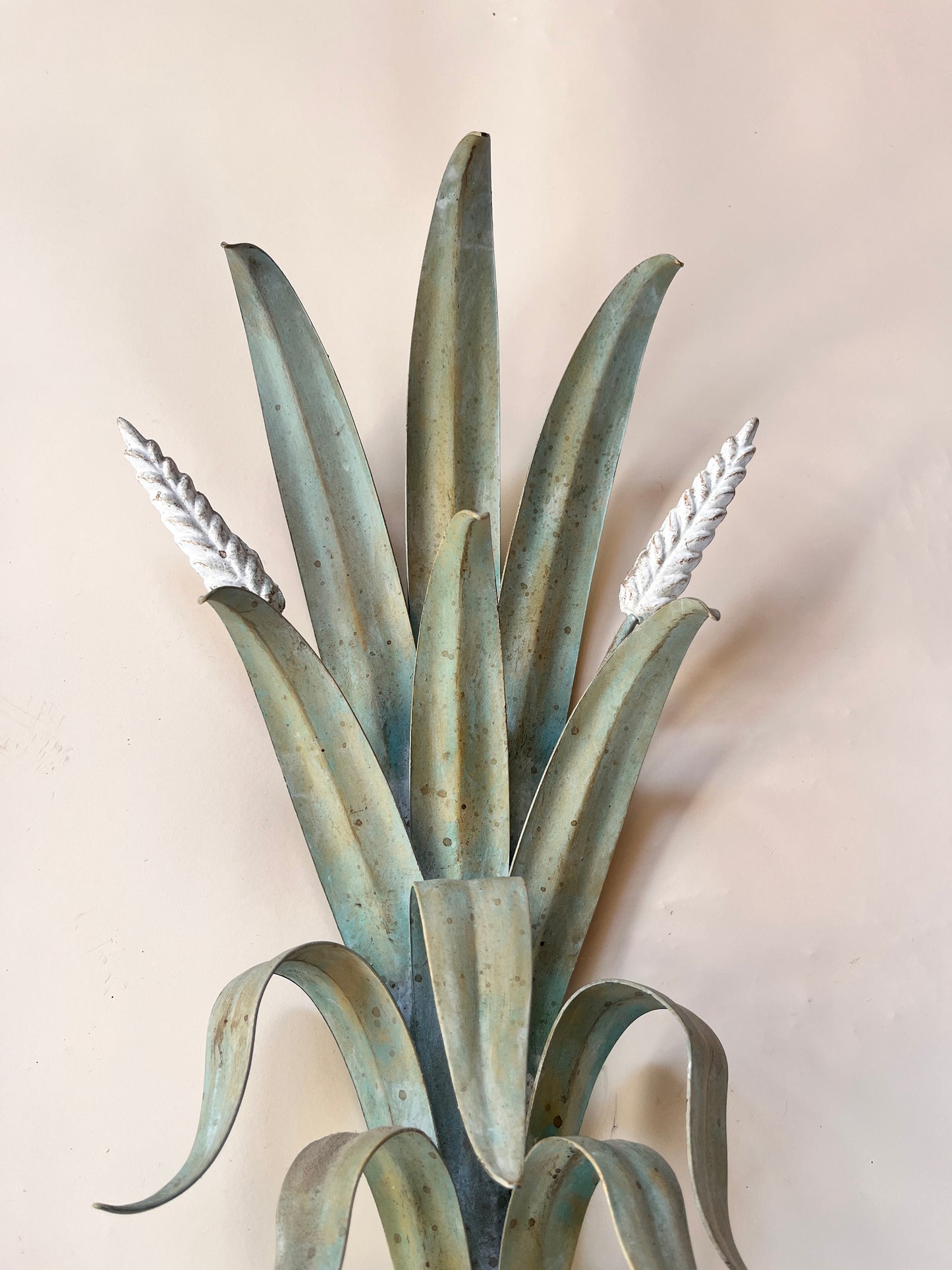 Large Mid-Century French Toleware Sconces (Pair)