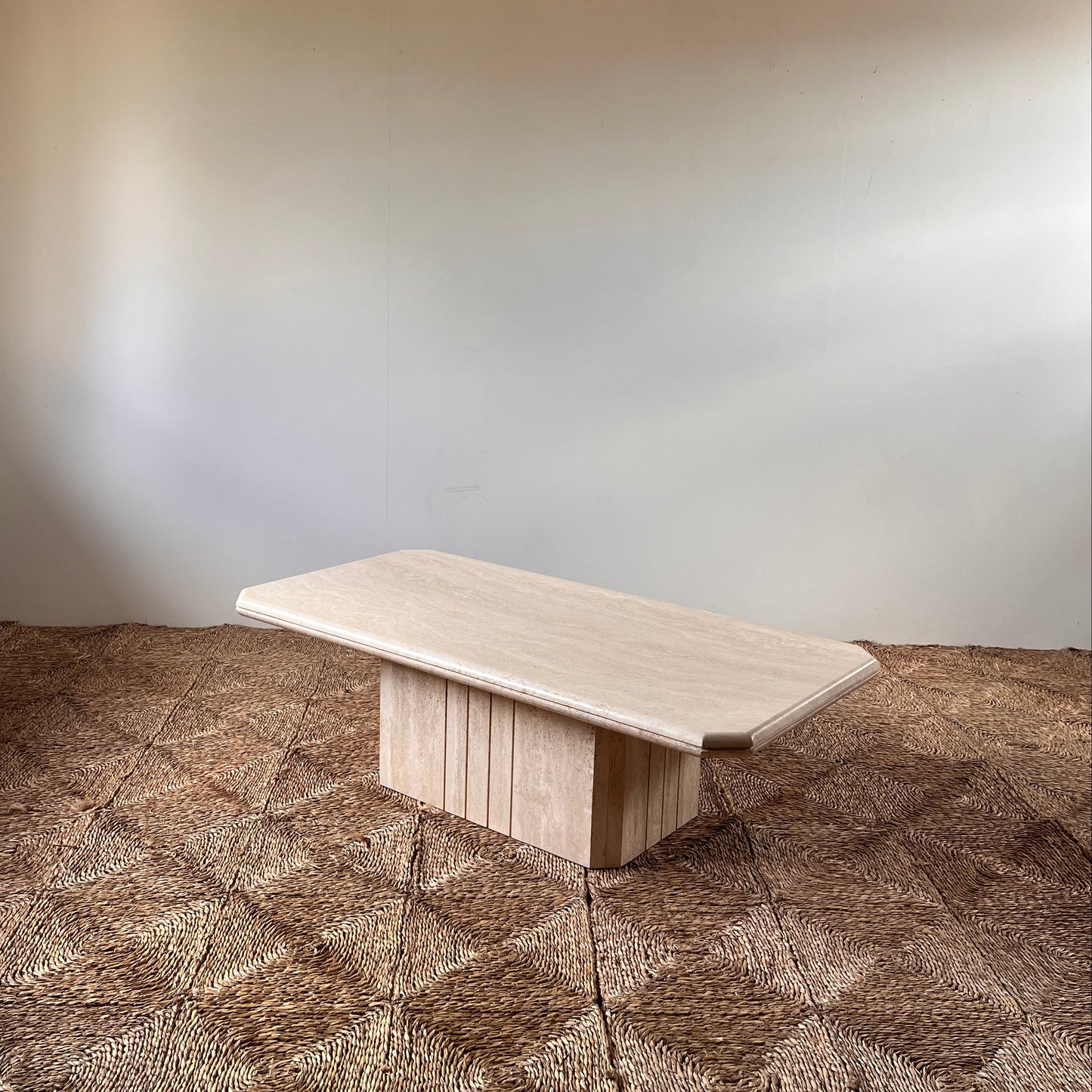 Italian Travertine Coffee Table, 1970s