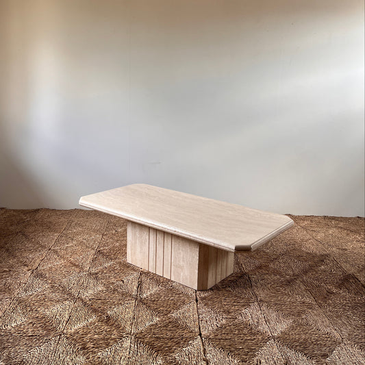 Italian Travertine Coffee Table, 1970s
