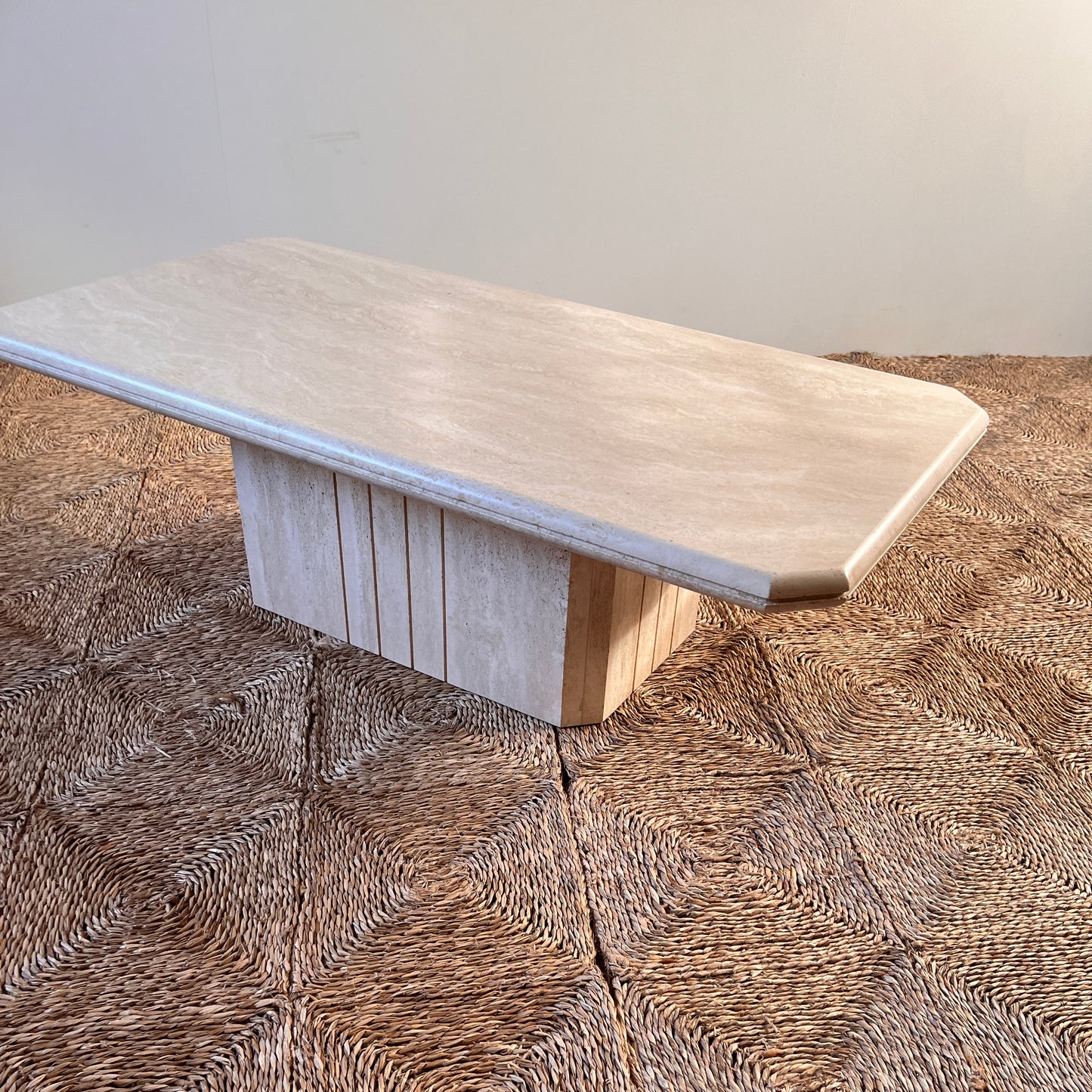 Italian Travertine Coffee Table, 1970s