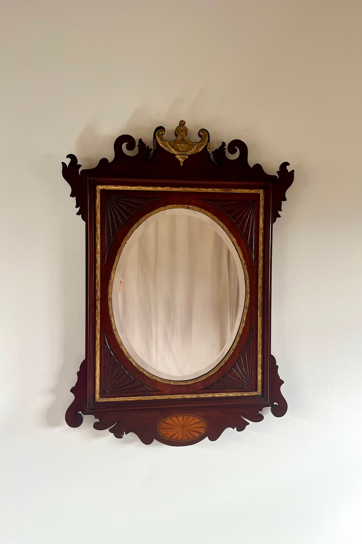 Chippendale Revival Wall Mirror c.1900