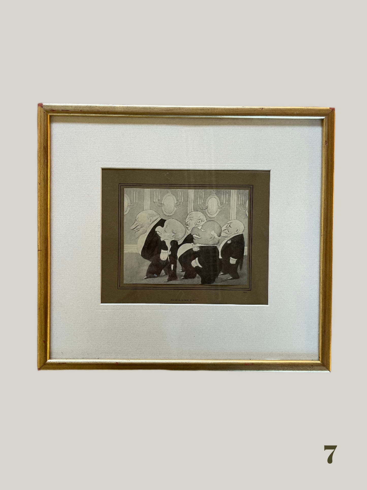 Vintage Framed Caricatures (12 Available)