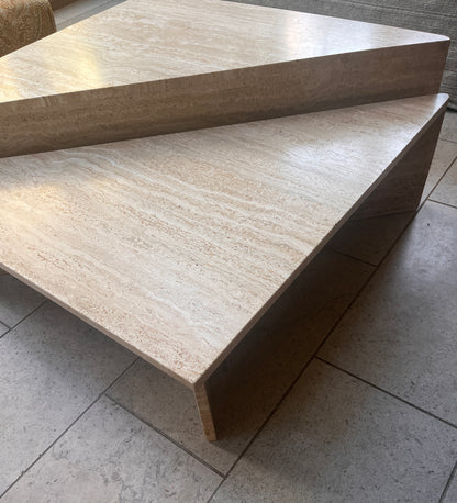 Italian Travertine Modular Table By UP&UP C 1970