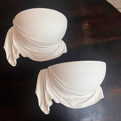 French Plaster Drape sconce (2 available)