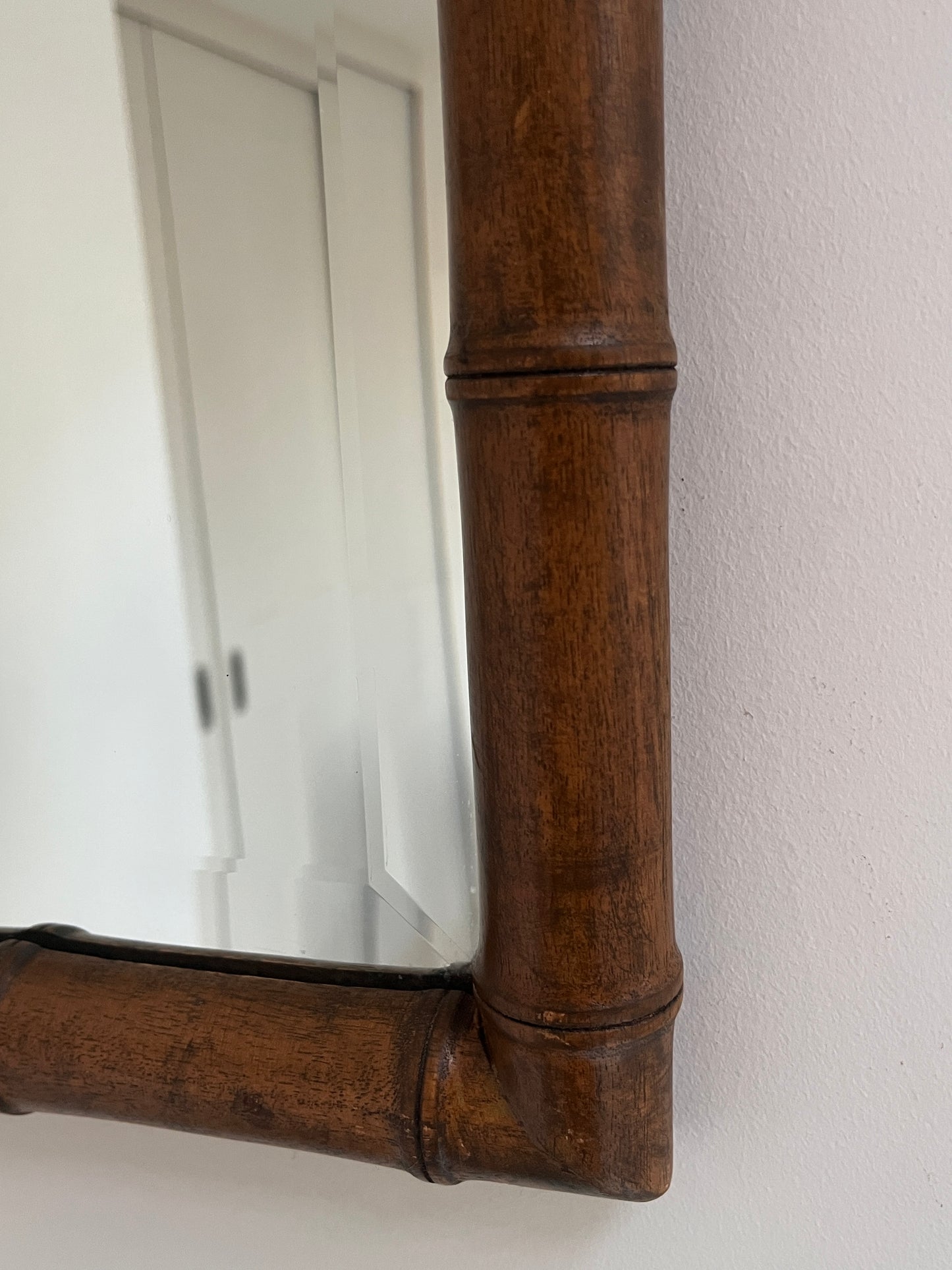 Pair Antique Faux Bamboo Mirrors