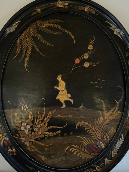 Pair of Chinoiserie Lacquered Panels