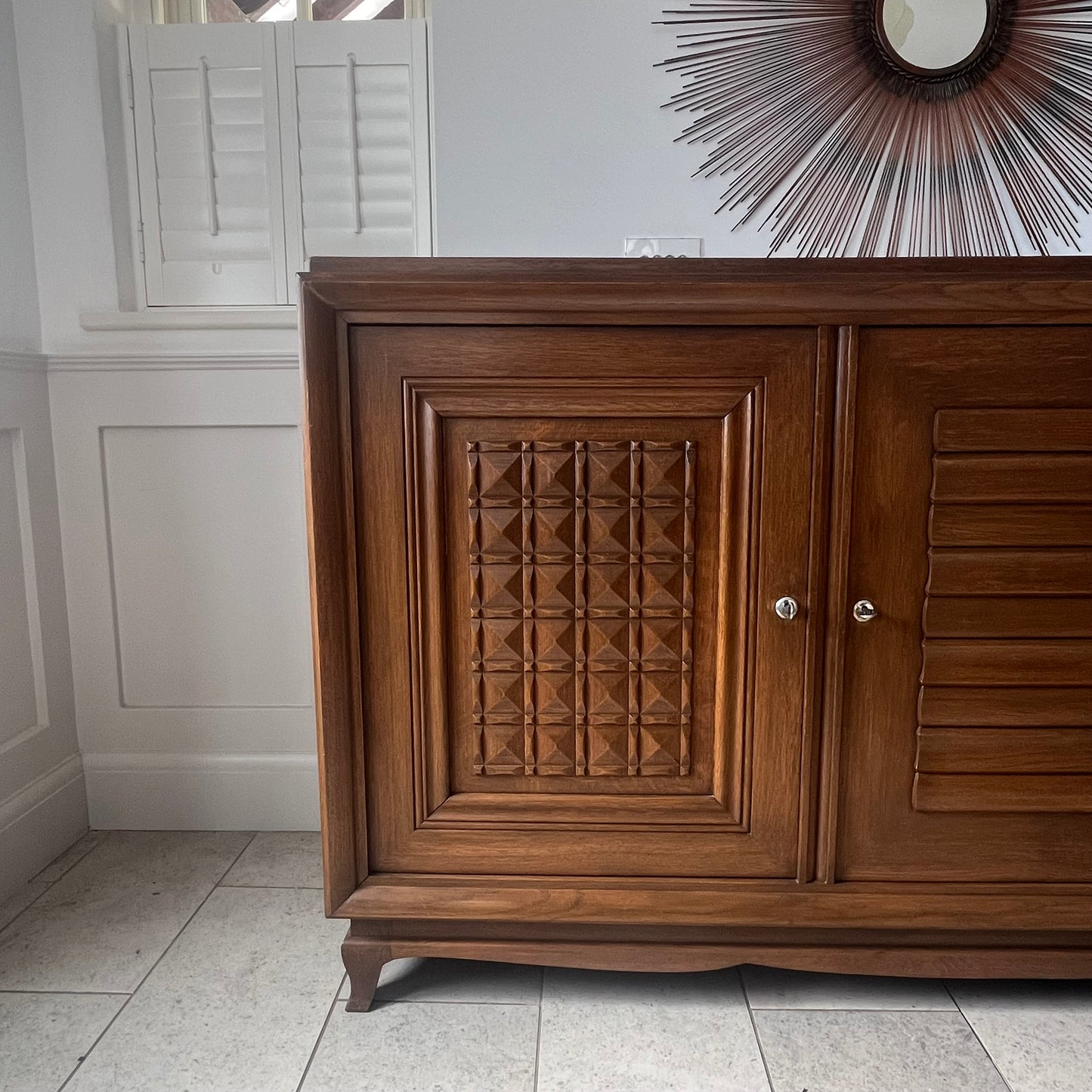 Mid-Century French Oak Sideboard in the Manner of Charles Dudouyt