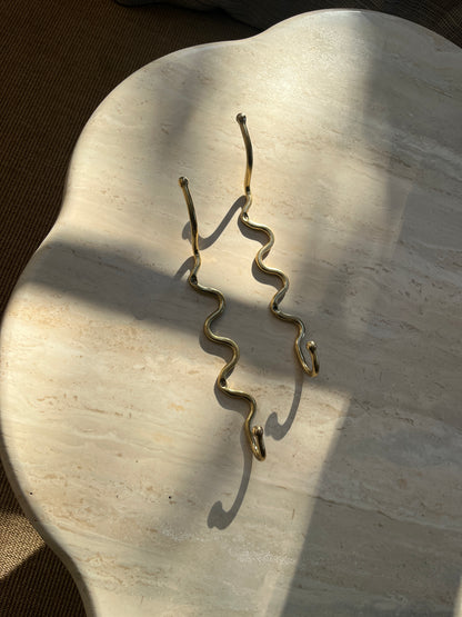Maud Vaughan Meander Hook - Brass