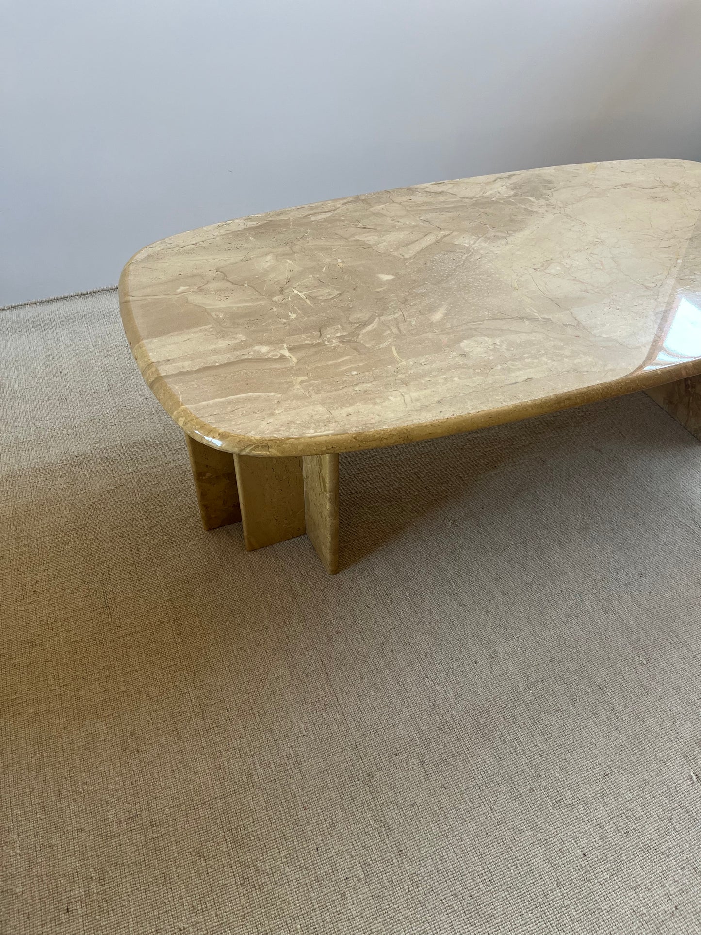 Ochre Marble Coffee Table. C.1970