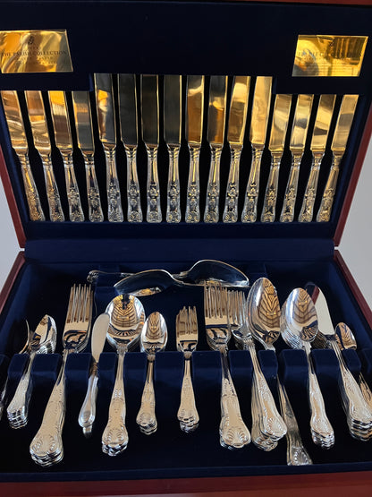 100 Piece Silver Plate Cutlery Set - Viners Shell Motif