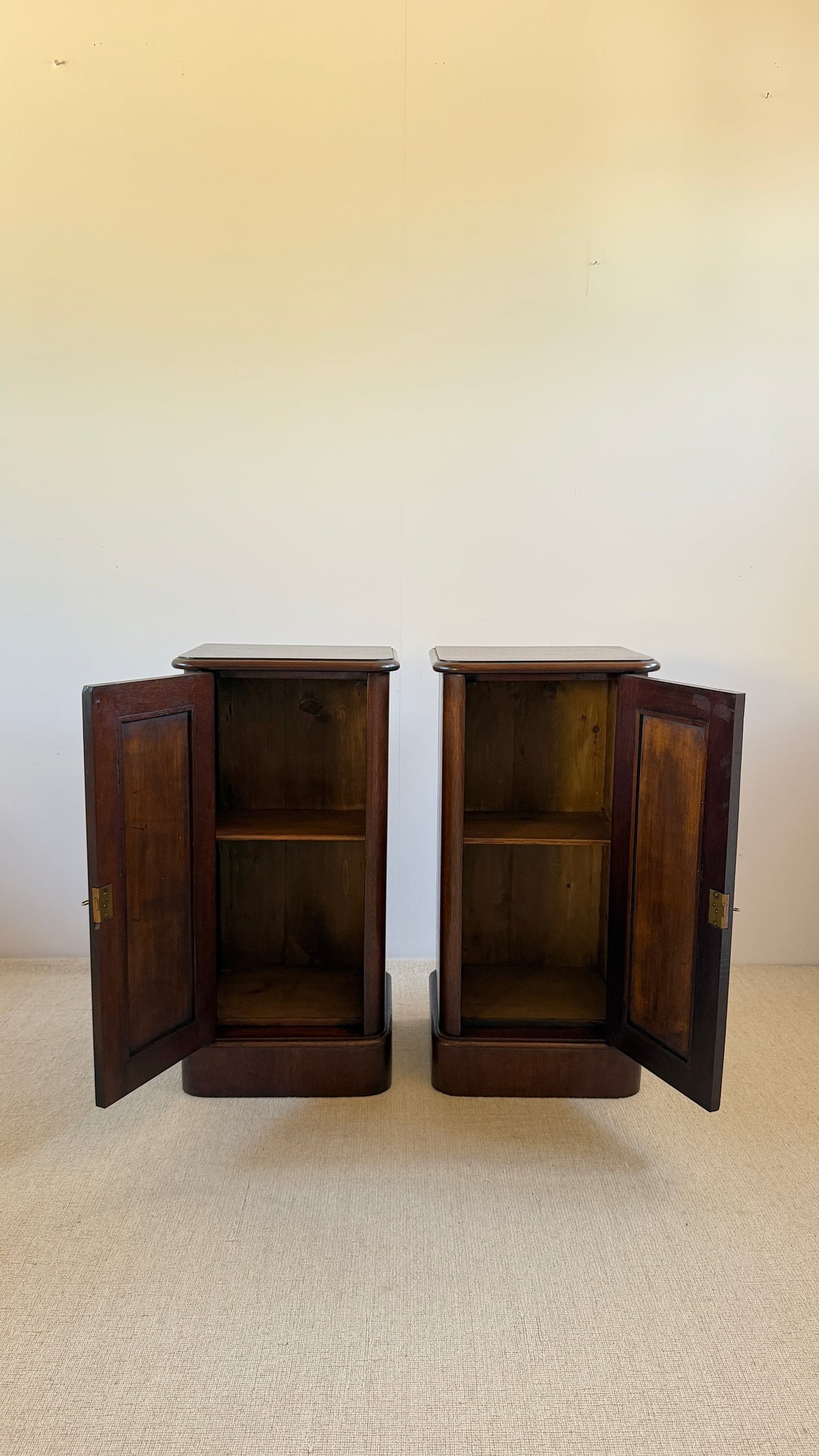 Pair of Late 19th Century Georgian Revival Bedside Cabinets