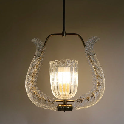 Mid-Century Murano Glass Pendant Light attr. Barovier & Toso