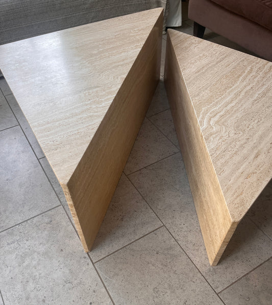 Italian Travertine Modular Table By UP&UP C 1970