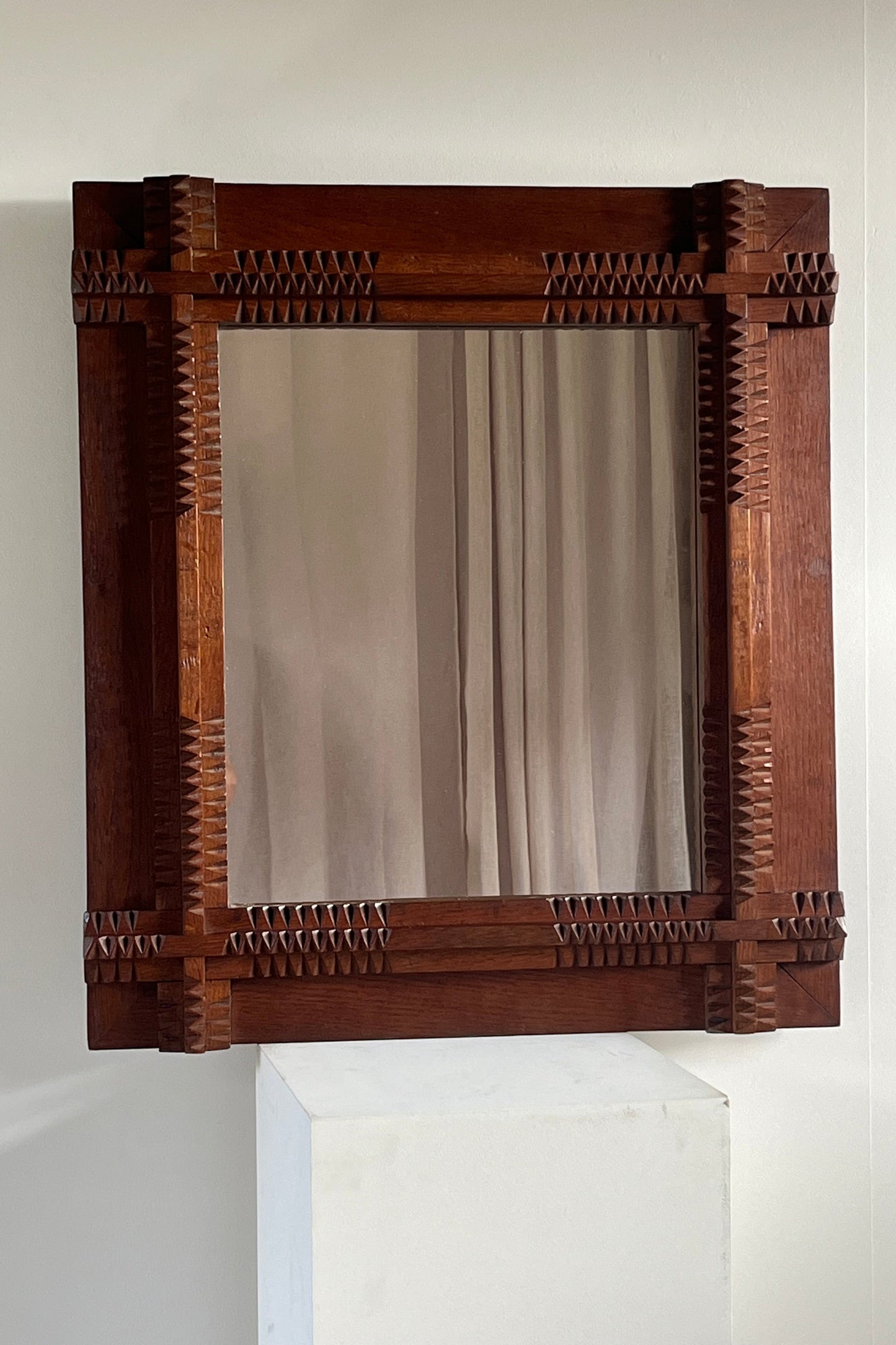 French Tramp Art Mirror