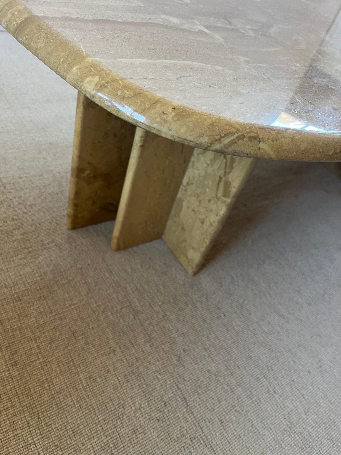 Ochre Marble Coffee Table. C.1970