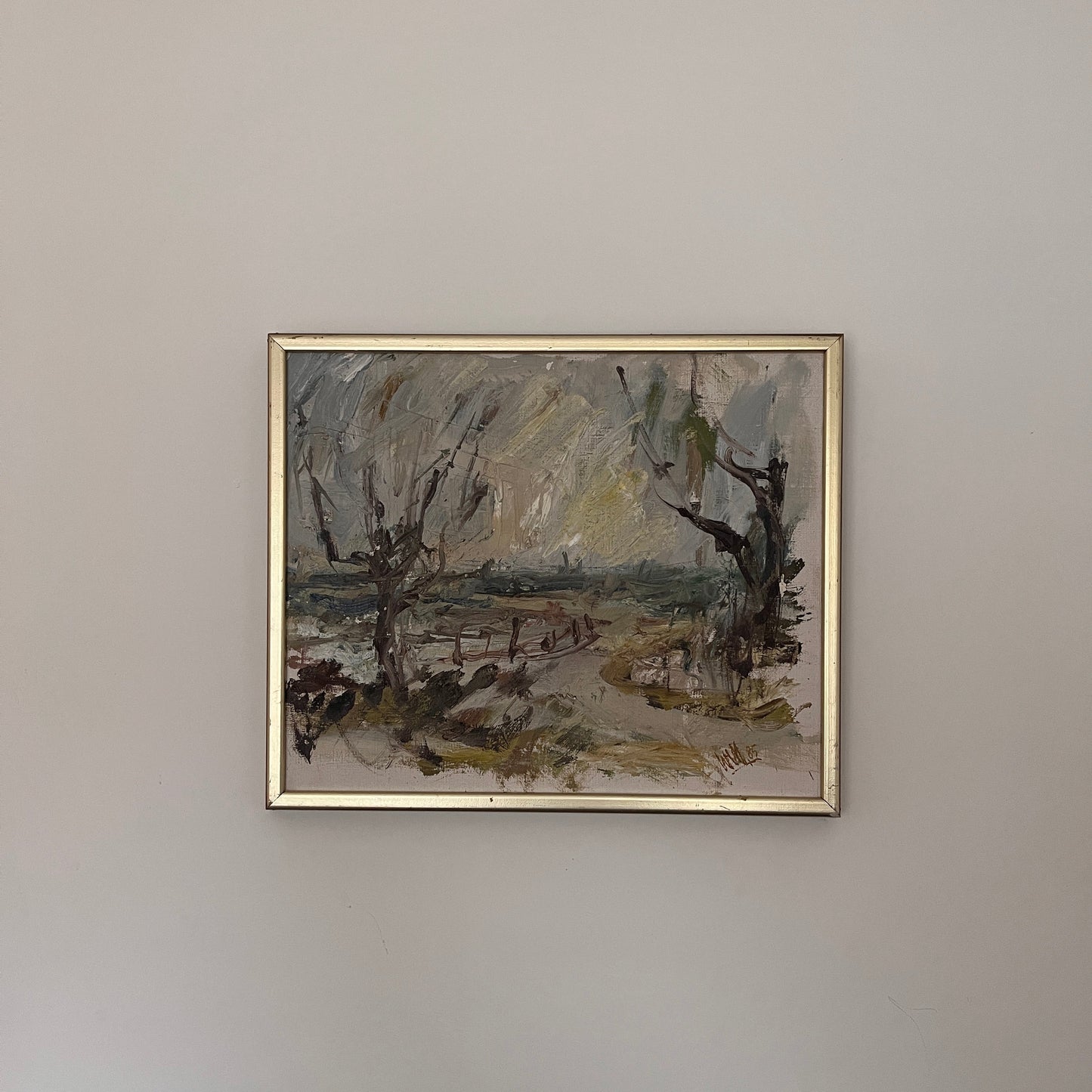 Swedish Oil On Canvas by Owe Wessbohn. 1985.