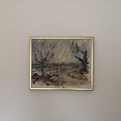 Swedish Oil On Canvas by Owe Wessbohn. 1985.