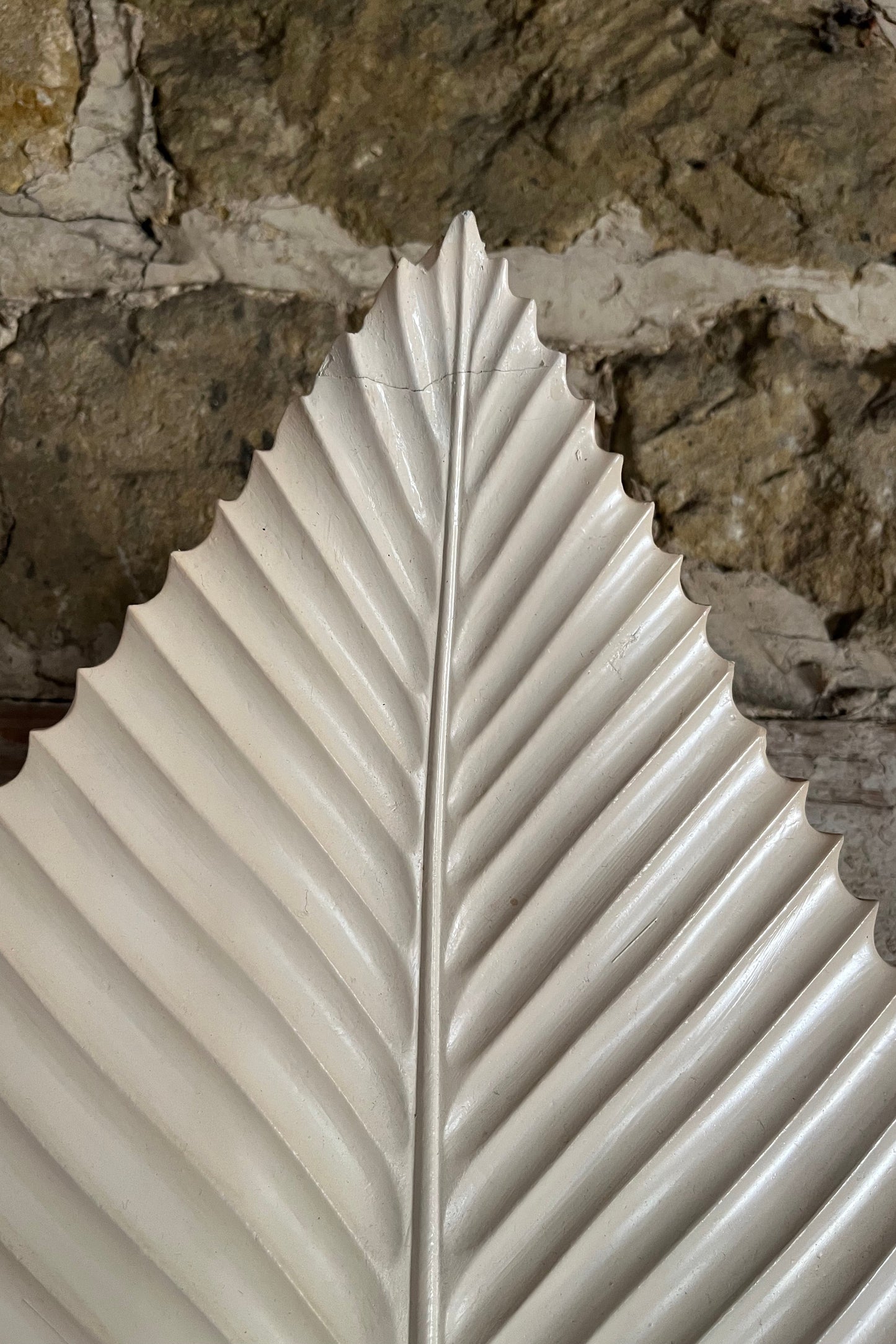 Pair of French Plaster Leaf-Form Wall Lights c.1970