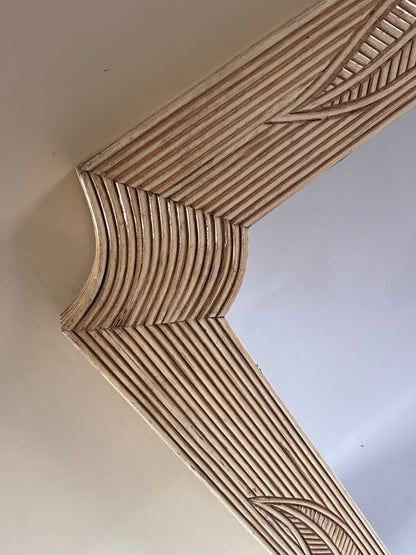 Large French Pencil Reed Mirror