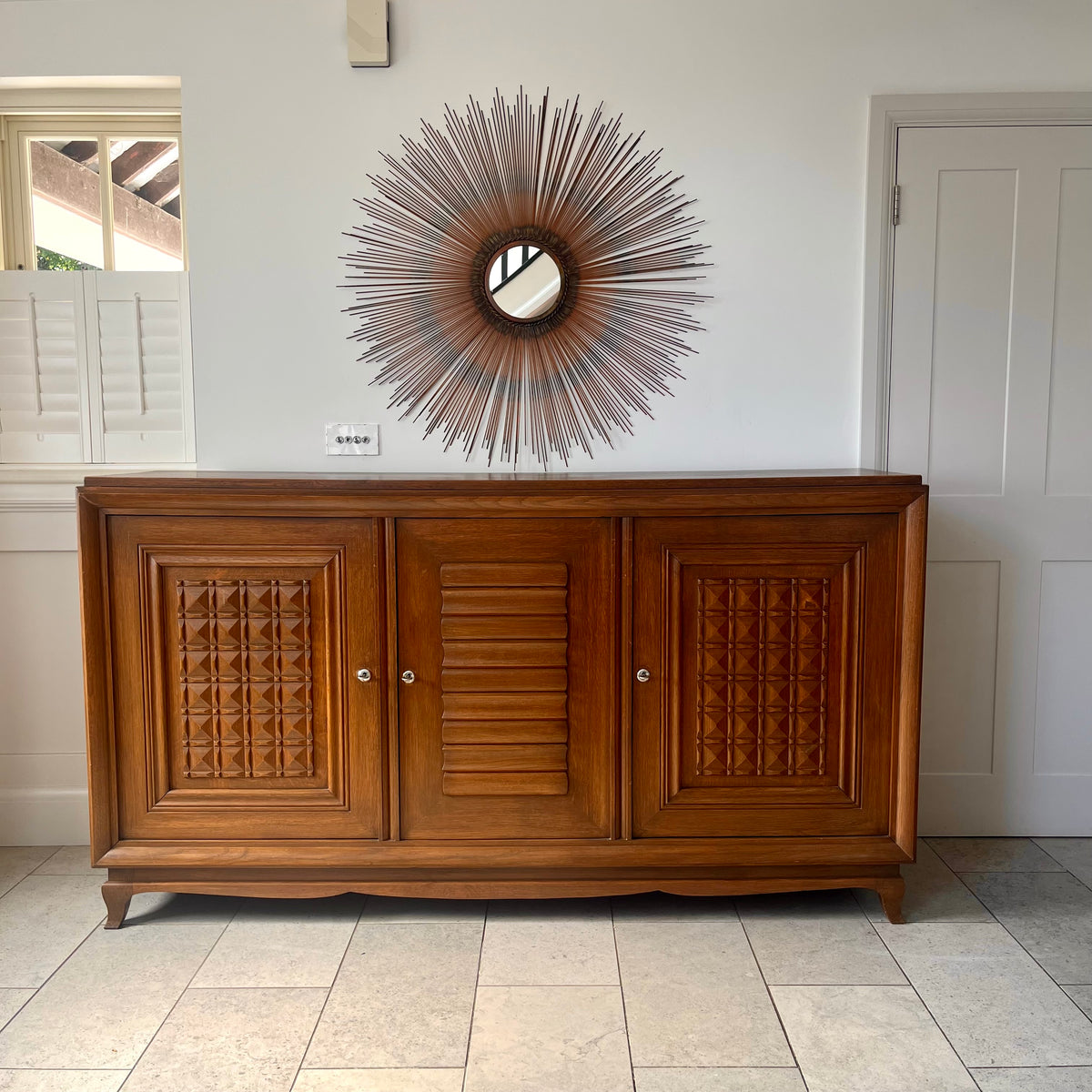Mid-Century French Oak Sideboard in the Manner of Charles Dudouyt