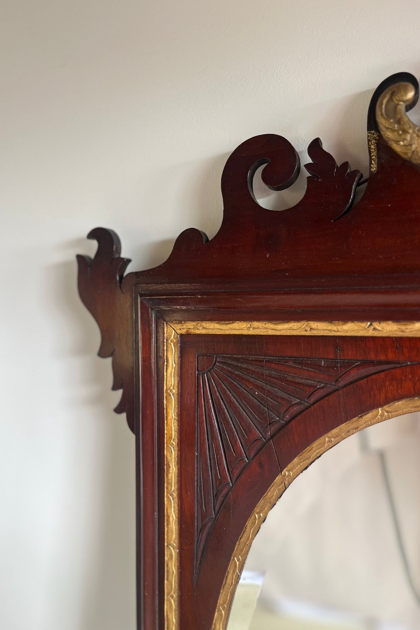 Chippendale Revival Wall Mirror c.1900