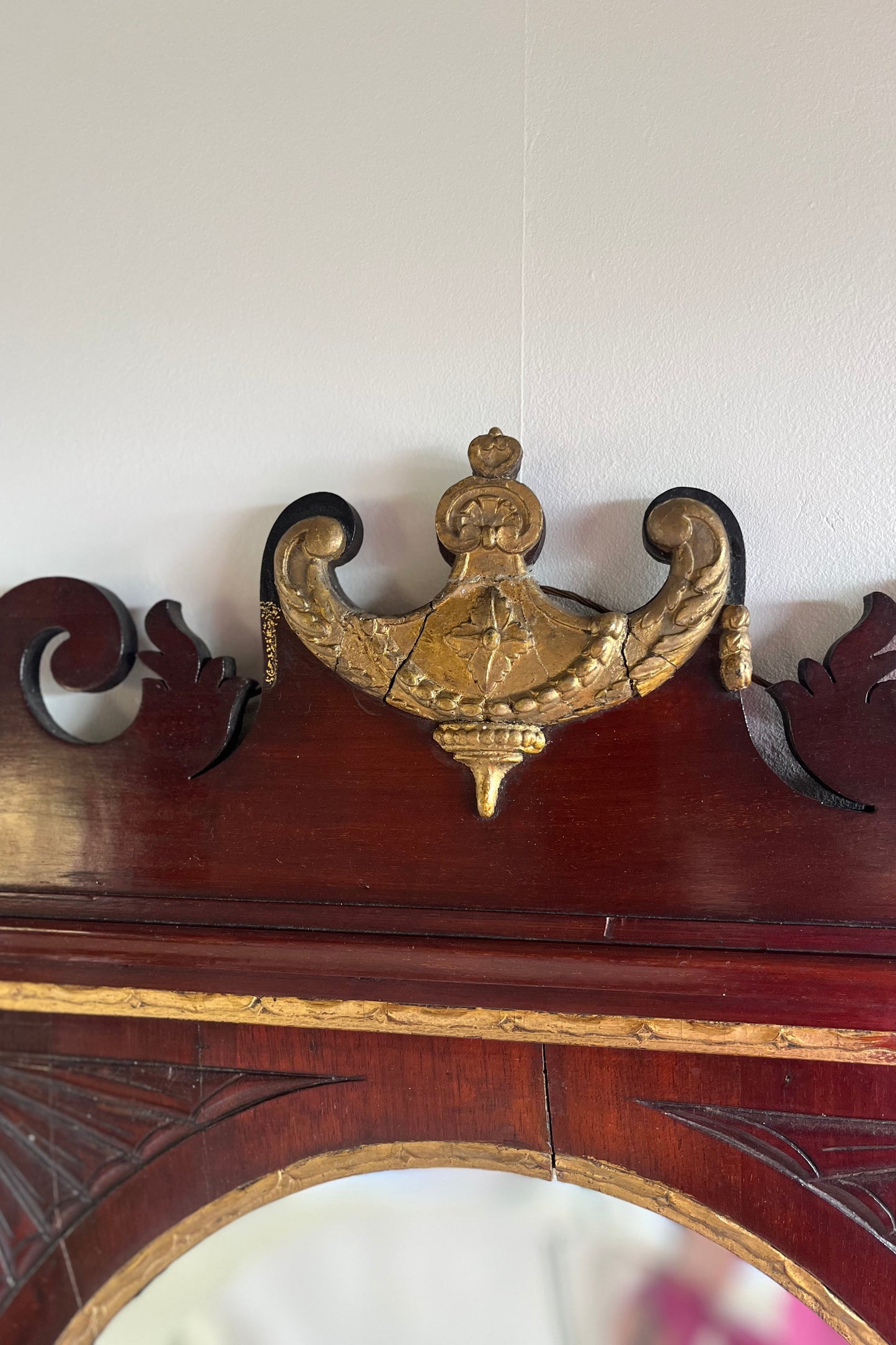 Chippendale Revival Wall Mirror c.1900