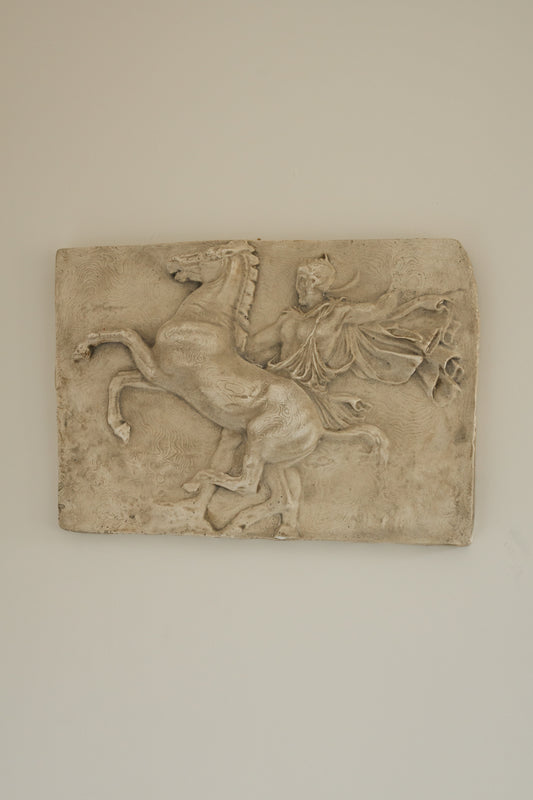 RESERVED The Restless Stallion Bas-Relief Wall Sculpture