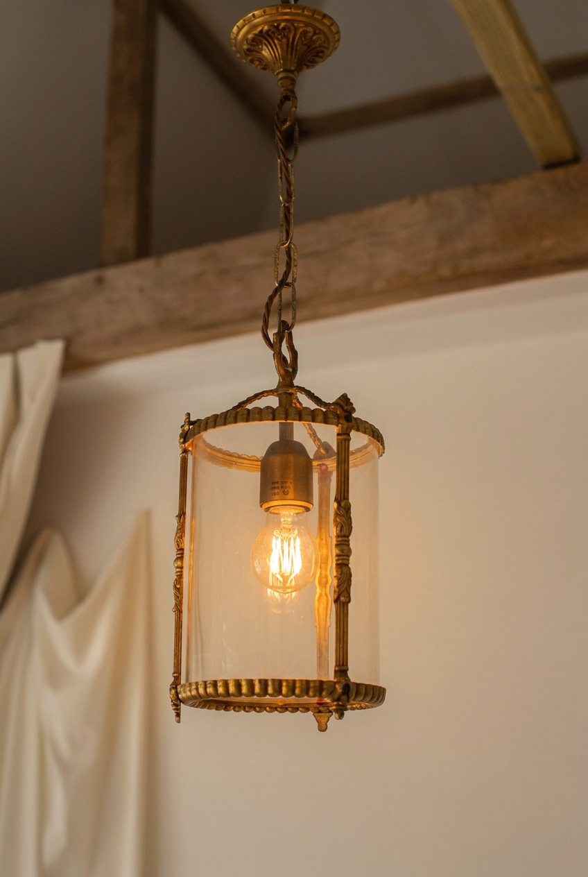 Early 20th Century French Brass Lantern
