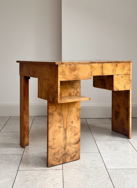 Bespoke Art Deco Walnut Writing/Dressing table. 1934.
