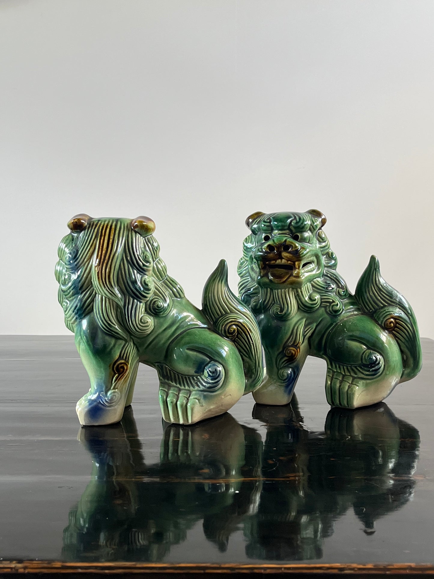 Pair of Vintage Chinese Foo Dogs