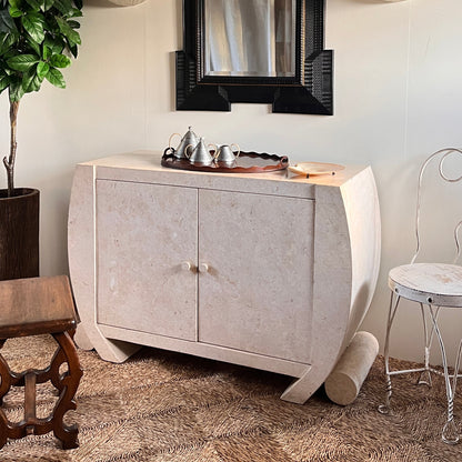 Sculptural Fossil Stone Cabinet c. 1970