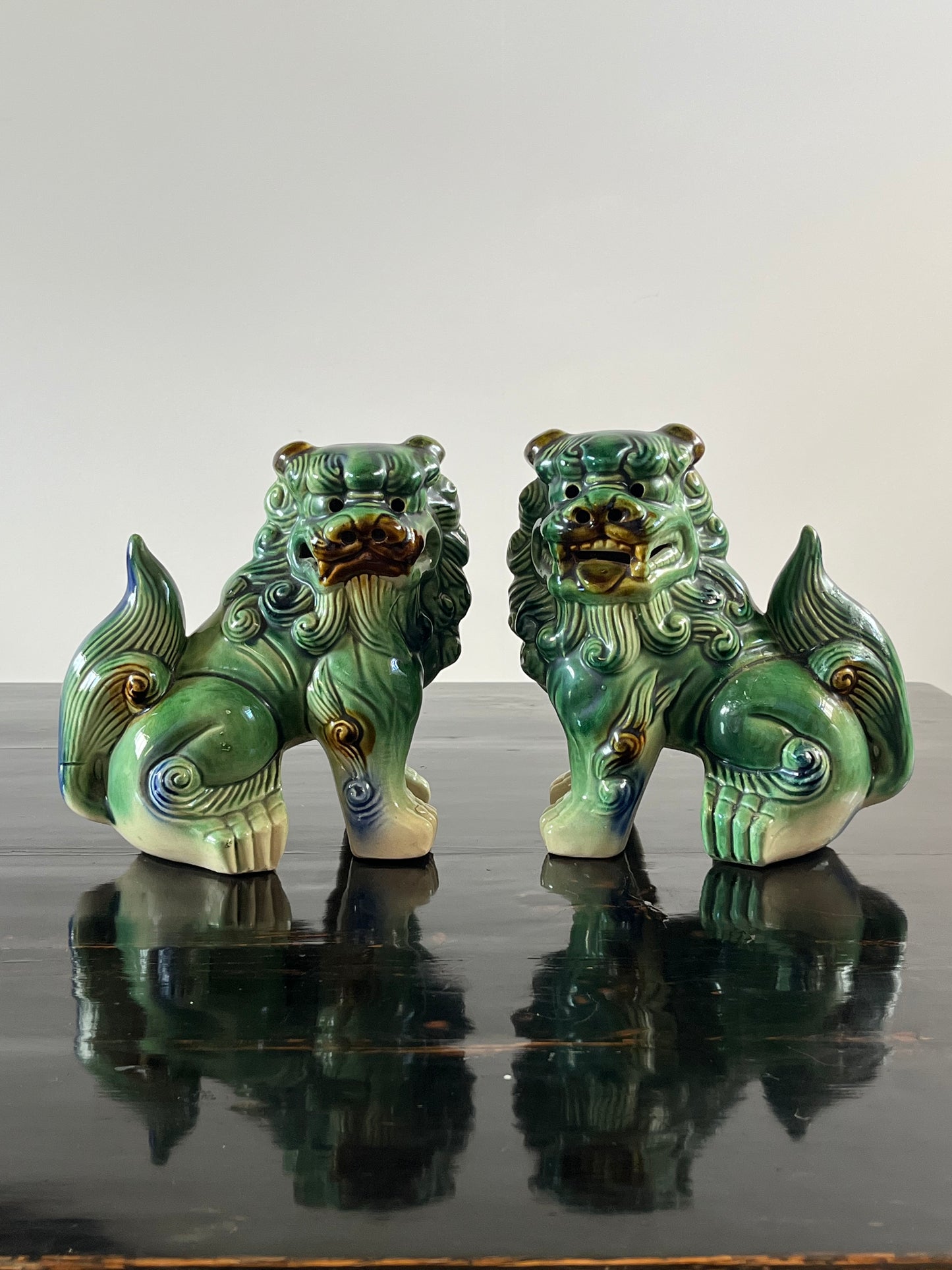 Pair of Vintage Chinese Foo Dogs