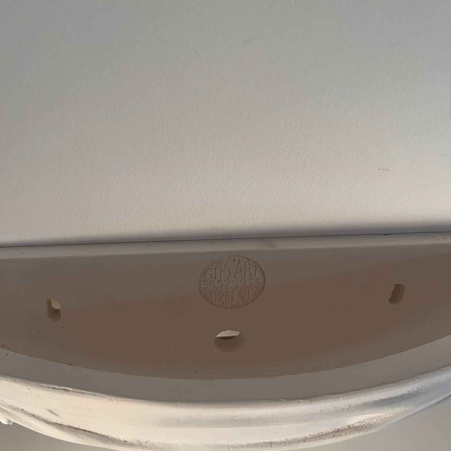 French Draped Plaster Wall Sconce