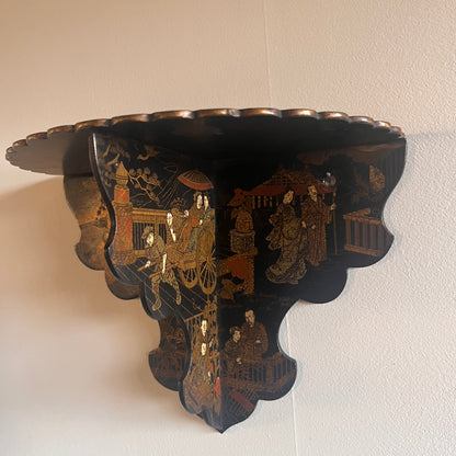 Hand Painted Chinoiserie Shelf C.1900