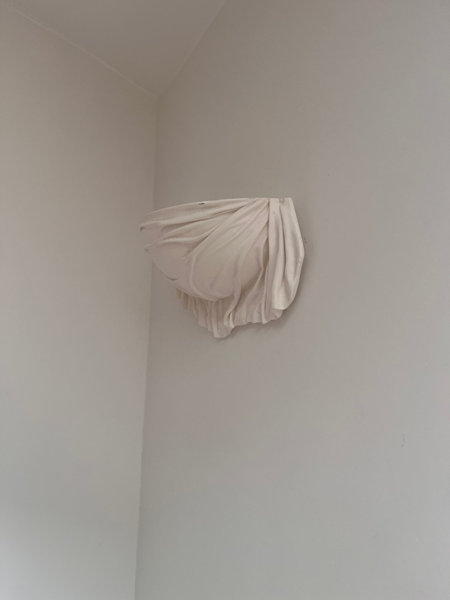 French Draped Plaster Wall Sconce