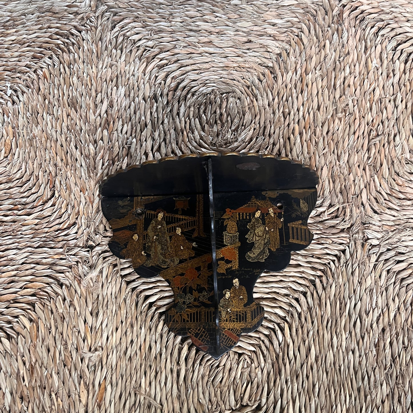 Hand Painted Chinoiserie Shelf C.1900