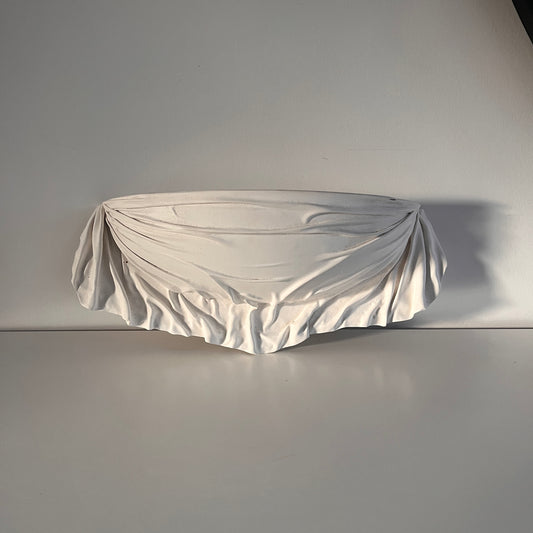 French Draped Plaster Wall Sconce