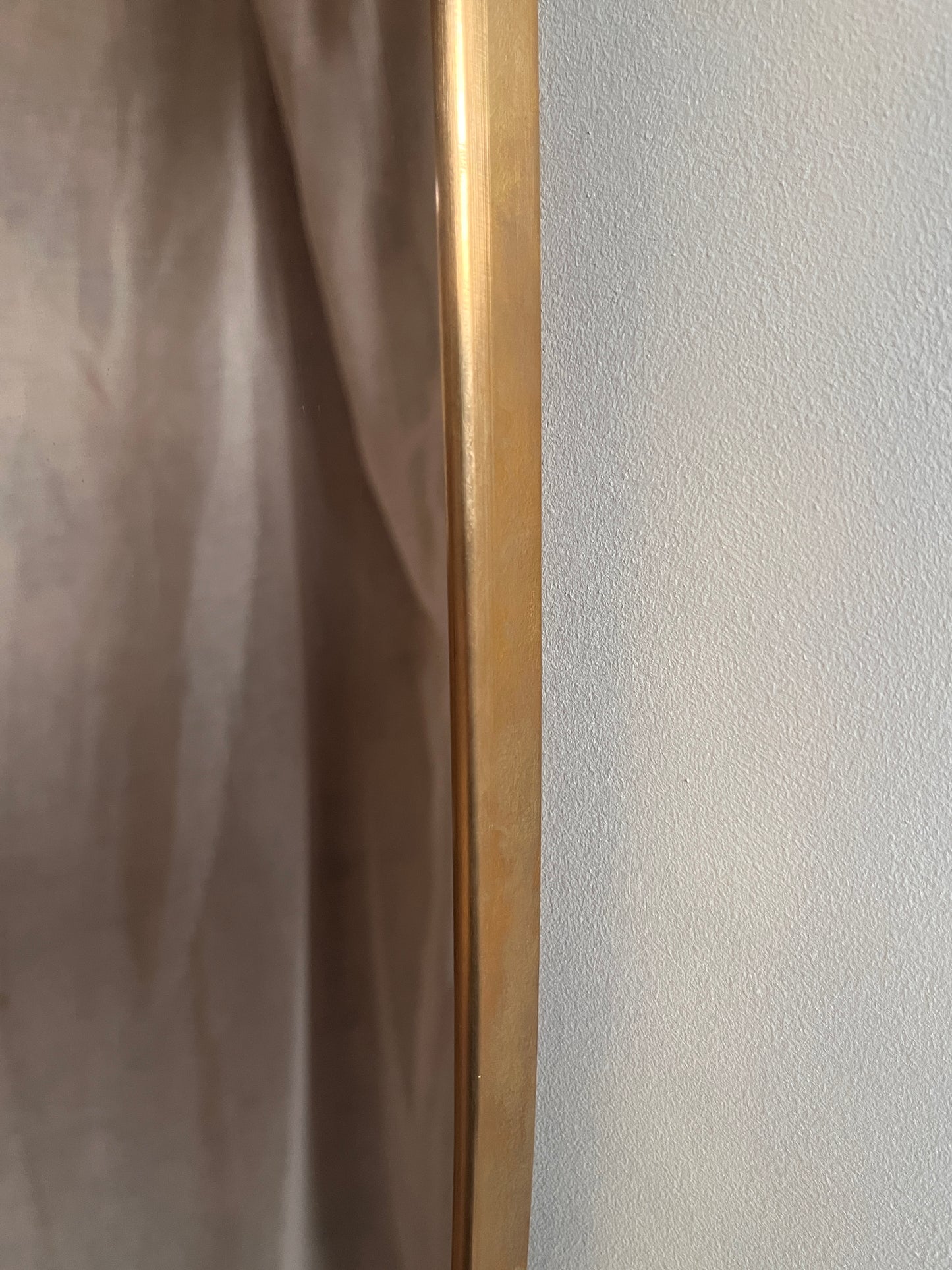 Mid-century Italian Brass Shield Mirror