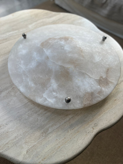 Large Alabaster Plafonnier