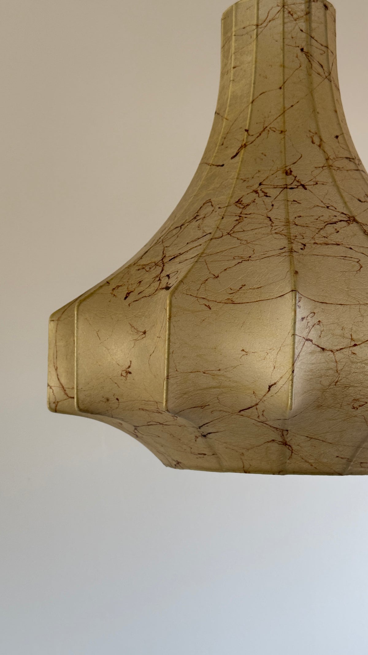 Italian Mid-Century Marbled Cocoon Pendant Lamp, Castiglioni, c.1960s