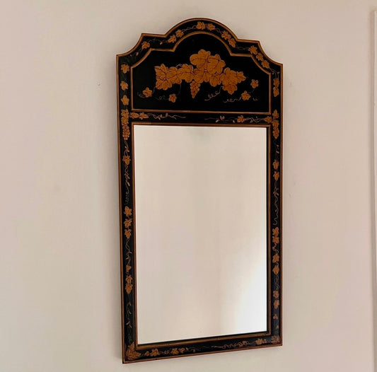 Chinoiserie Lacquered Wall Mirror on a neutral wall