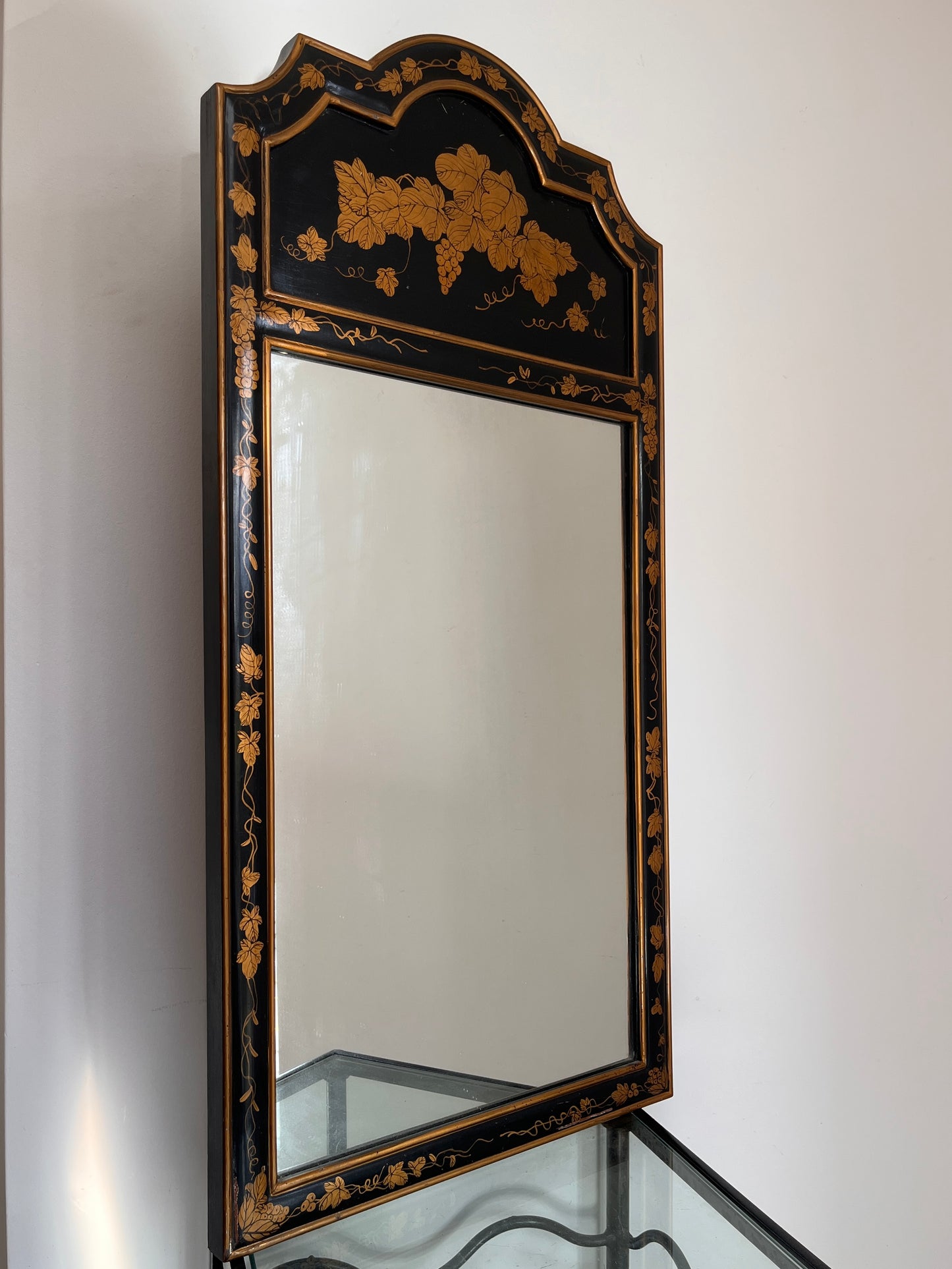 Chinoiserie Lacquered Wall Mirror 
