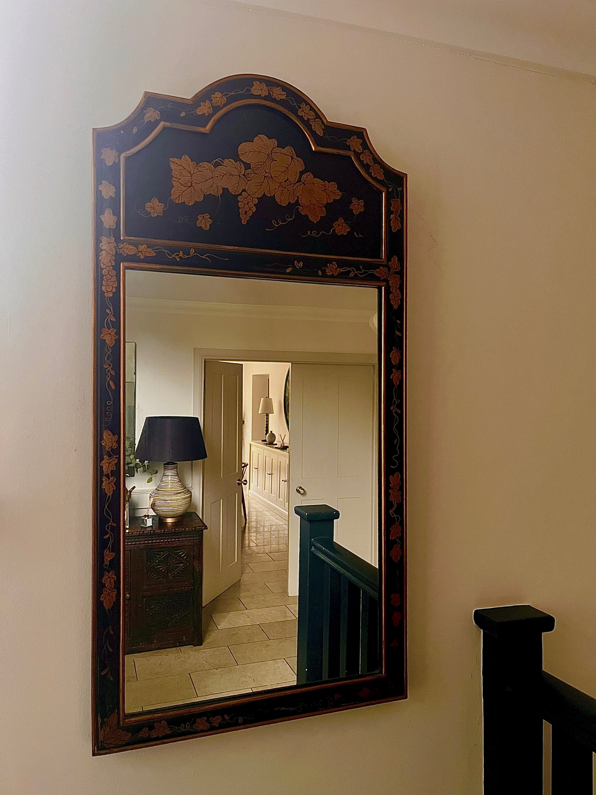Chinoiserie Lacquered Wall Mirror 