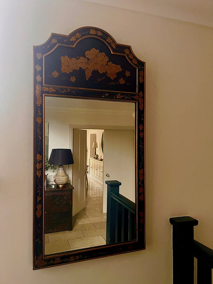 Chinoiserie Lacquered Wall Mirror 