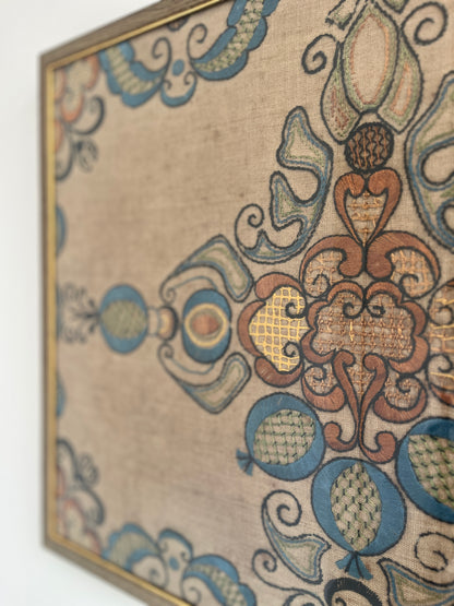 Framed 18th Century Swedish Embroidery