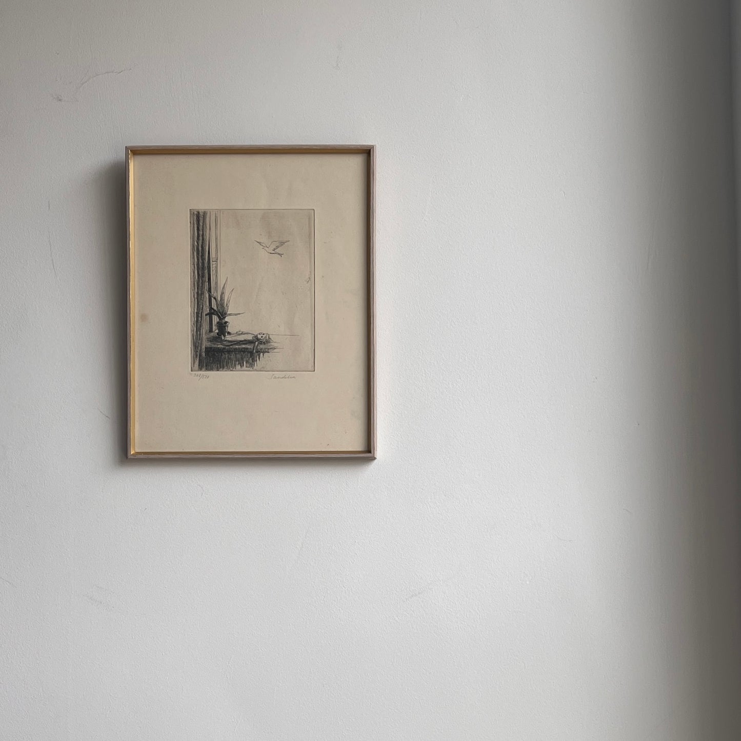 Swedish Etching "Doll on a Table" Börje Sandelin (1926–1970)