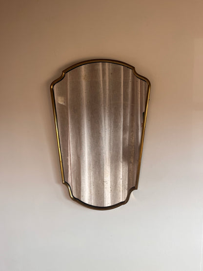 Mid-century Belgian Brass Mirror