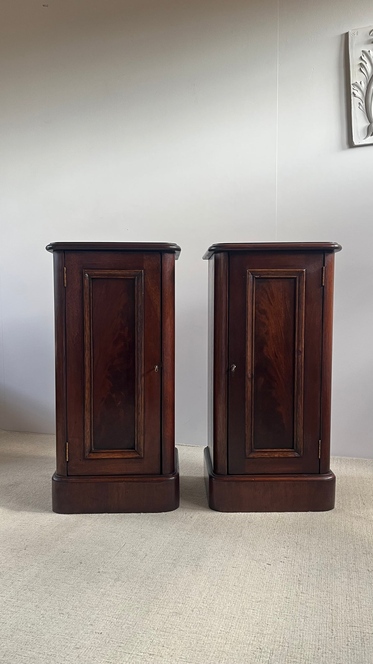 Pair of Late 19th Century Georgian Revival Bedside Cabinets