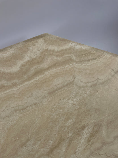 French Hexagonal Travertine Coffee table.